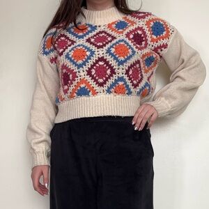 Dreamers Multicolor Diamond Pattern Sweater
